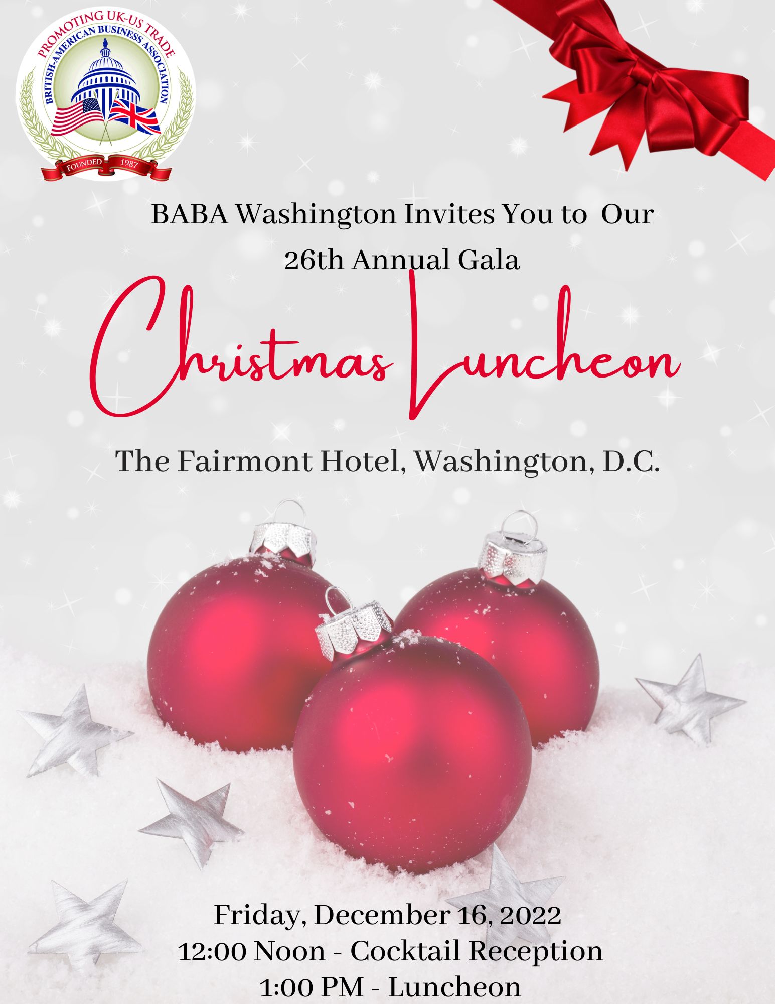 26th Annual Gala Christmas Luncheon