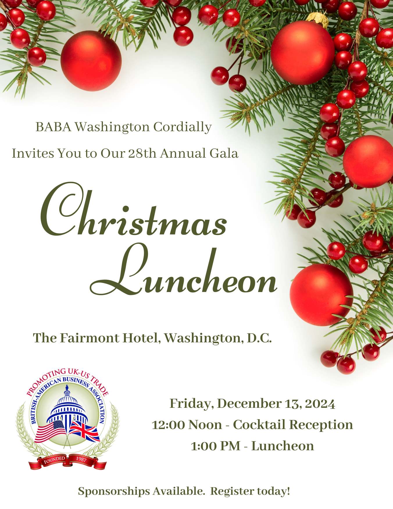 28th Annual Gala Christmas Luncheon